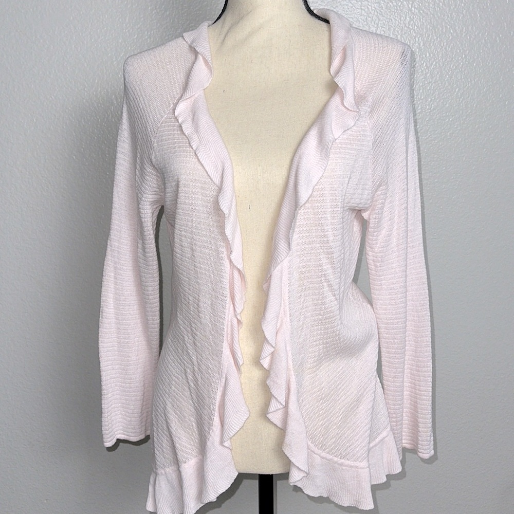 REDUCED 60%💗⬇️PinkCardigan Cotton/Linen DELICATE, lovely , lightweight, comfy